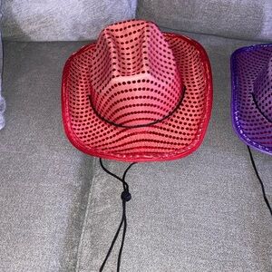 Cowboy Women Hats set of 3 with Lights